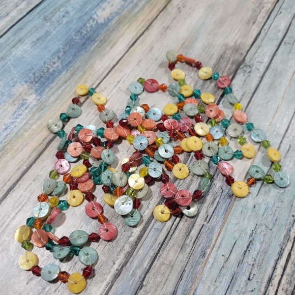 Multicolor  Long Necklace. - Picture 8 of 8